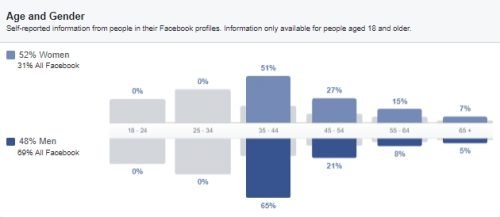 Facebook Insight yaş və cins